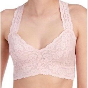 Free People - Galloon Racerback Bralette - pink lace